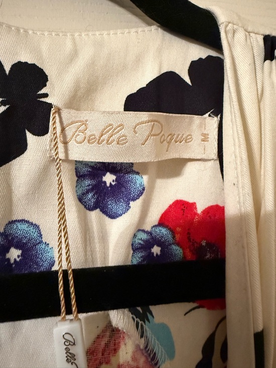 Belle Poque Butterfly Floral Retro Pinup Rockabilly Swing Dress M NWT Pockets - Picture 3 of 10